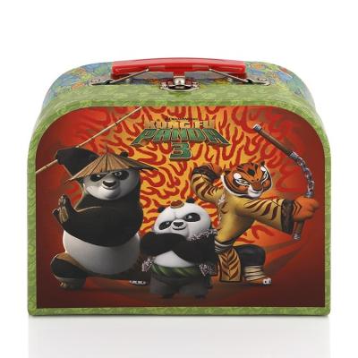 China Biodegradable Custom Baby Fancy Printing Cardboard Mini Travel Suitcase Box With Paper Handle for sale