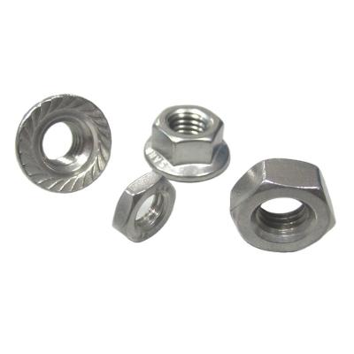 China Strong And Heavy Industry Stainless Steel Carbon Steel Hex Serrated Flange Nut Sturdy for sale