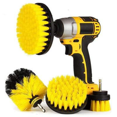 China Low cost& Long Lasting Drill Attachment Reading Brush Power Scrubber Brush Cleaning Kit 4 Pieces for Household and Car for sale