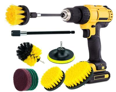 China Low cost& Long Life Drill Attachment Play Brush Power Scrubber Brush Cleaning Kit 9 Pieces for sale