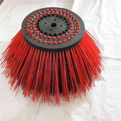 China Custom City Wash Sweeper PP Mixed Steel Wire 4 Rows Sweeper Side Brush for sale