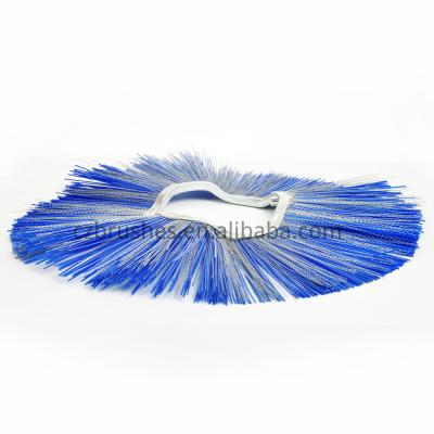 China Equipment PP+Steel Ground Wire Snow Removal Snow Sweeper Arc Snow Sweeper Wavy Brush for sale