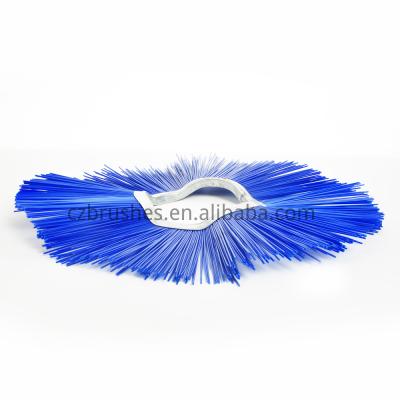 China Ground Blue Snow Sweeper Snow Plow Snow Removal Equipment PP Wave Type Brush for sale