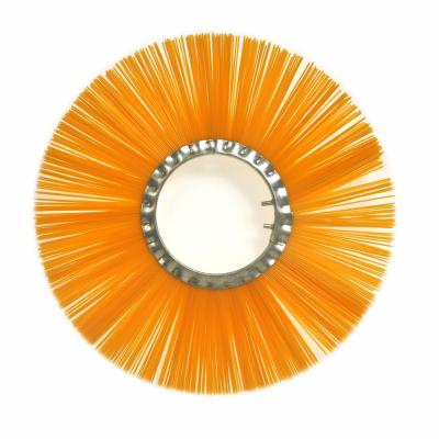 China High Quality Yellow Snow Plow Sweeper PP Flat Type Sweeper Brush For Snow Plow Machine for sale