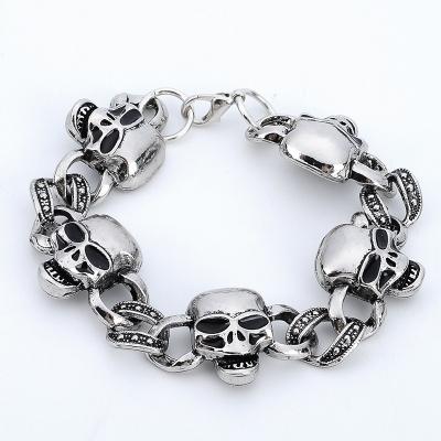 China Dominant 2022 Hot Men's Alloy Bracelet Stainless Steel Skull Men's Bracelet Accessories Jewelry FASHIONABLE for sale