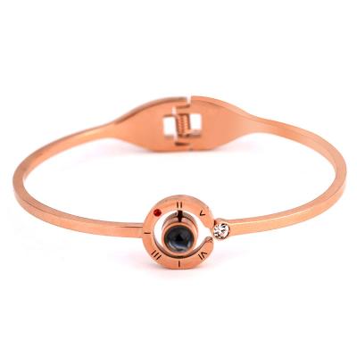 China 2022 FASHIONABLE Instagram Bracelet Jewelry Stainless Steel Souvenirs 100 Kinds of Love I Love You Devil's Eye Jewelry for sale