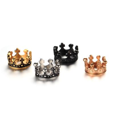 China Wholesale Retro Crown Titanium Steel Ring Fashionable Ring Men's Stainless Steel Jewelry Crown Jewelry for sale