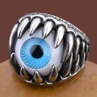 China New Trendy Rings Vintage Stainless Steel Fashion Punk Rock Men's Rings Watches Men's Rings for sale