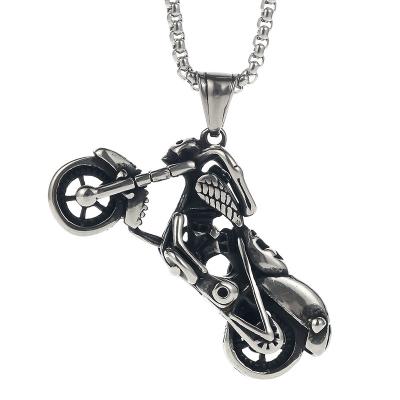 China South Korea Retro Motorcycle Style Hip Hop Men's Hip Scarf Necklace Fashion Pendant Punk Pendant Necklace for sale