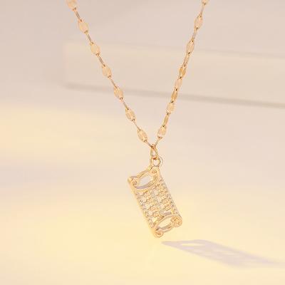 China FASHIONABLE Chinese Culture Women's Jewelry Necklace Happiness Exquisite Meaning New Style Ladies Fashion Lovely Pendant Girl Rose Gold for sale