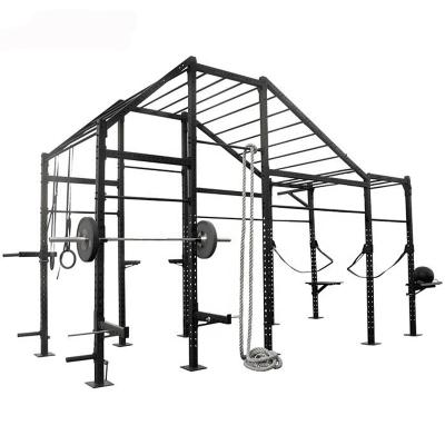 China Universal Gym Fitness Equipment Crossfit Rig Multi Function Power Cage Crossfit Stand for sale