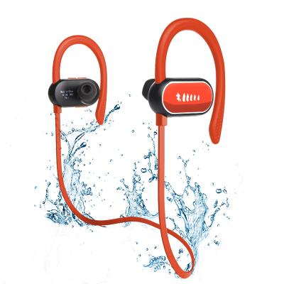 China Waterproof Handsfree High Fidelity Stereo Headset Pedometer Earbuds TWS Key IPX7 Neckband Earphone Sport Measurement Step Count Wireless Earphone for sale