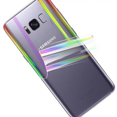 China Aurora Shiny Back Film Screen Protector 3D Back Cover Tempered Glass Lens Screen Protector Cover Stickers For Samsung for sale