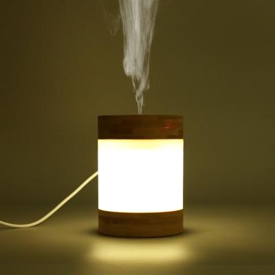 China New design large capacity bamboo RV humidifier with night light for sale