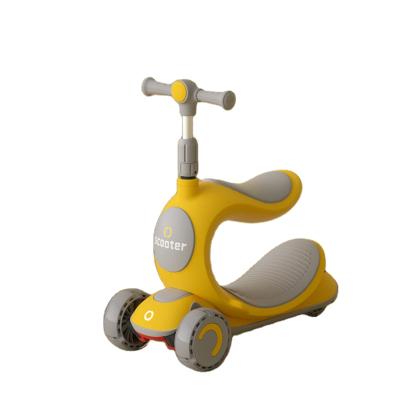 China Theme Park+museum+game center flash logo customized wheel scooter kids/best PVC wheel kids scooter/hot sale widen pedal kids kick scooter for sale