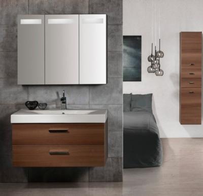 China Modern Italian Special Wood Grain Floating Bathroom Vanity for sale