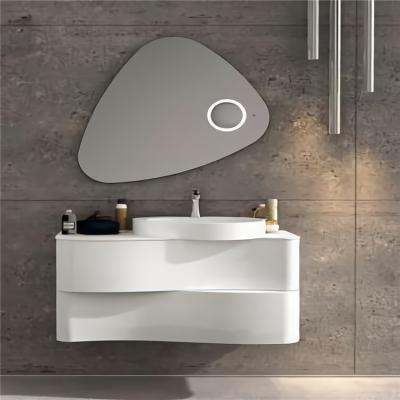 China Bright Magic Smart Illuminated Mirror Bathroom Led Mirror With Clock Display for sale