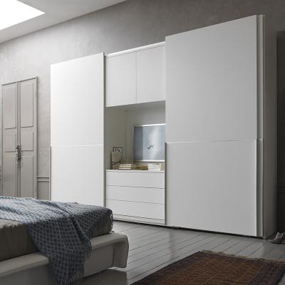 China Small modern mirrored wardrobe with boxes in bedroom furniture for sale