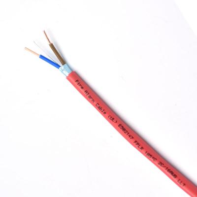 China Hot Sales Construction 2C*2.5mm (14AWG) U L Listed Fire Alarm Cable, 2 Cores + Shielded + E Wire for sale