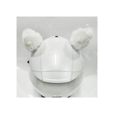 China Beautiful Colors Plush Girl Different Cute Helmet Headwear Decorative Cat Ears for sale