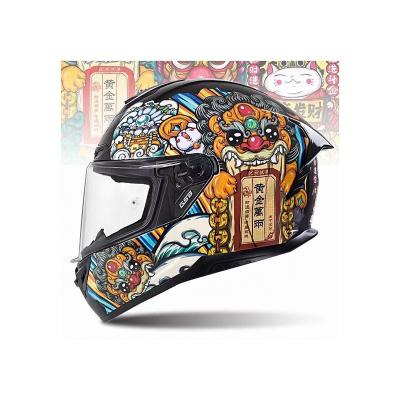 China Simplicity Motorcycle High Quality Black And White Helmet Adult Anti-Collision Helmet for sale