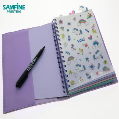 China Noted custom coloring weekly planner personalized offset printing cartoon woodfree paper notebook diary. for sale