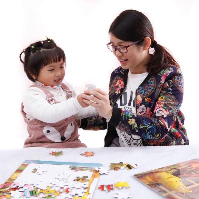 China Cartoon Toy Custom Kids Child Children Shape Coloring Picture Paper Animal Die Cut Creative Cardboard Puzzle Custom Die Printer for sale