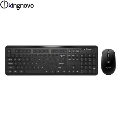 China Kingnovo C500 Ultra Thin Chocolate Transmission Commercial Premises Keyboard and Mouse Set 104 Wireless Mute Keys Keyboard and Mouse Combo for sale