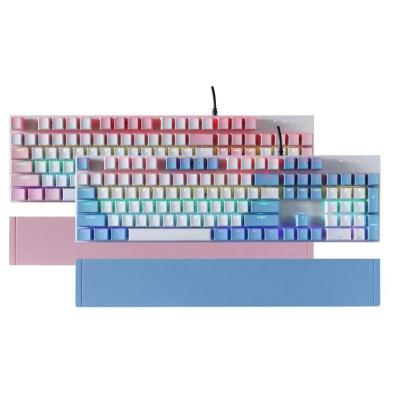 China Wholesale Ready Made High Quality Custom Replaceable Keycaps RGB Led Backlit Light 104 Keys Ergonomic Keyboards for sale