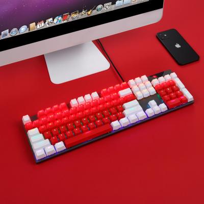 China Professional Factory RGB Gamers Keyboard Standard 104 USB Keys Wholesale Ready Made Mechanical Keyboards Gaming Keyboard for sale