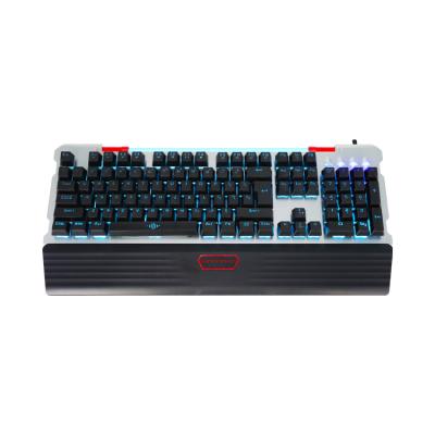 China Desktop PC Amazon Hot Sell 104 Blue Switch Wired Keyboard Keys Gamer USB RGB Backlit Glowing Mechanical Gaming Touch Keyboard for sale