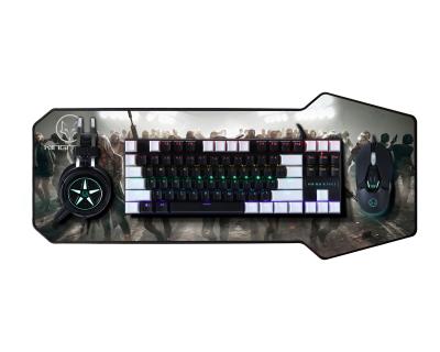 China Metal Gaming Combos All Keys No Mechanical Support Noise Reduction Gaming Keyboard 6D RGB USB Multiple Punch Cable OEM for sale