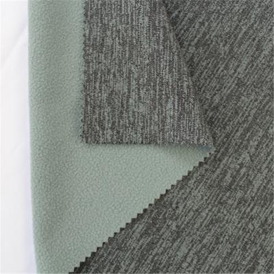 China Stain Resistant High Quality Comfortable Double Side 100% Polyester Fleece Fabric Cationic Garment Material for sale