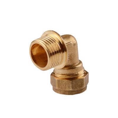 China Connect To Pipe ISO9001 Certificate Reducing 90 Degree Brass Elbow Fitting for sale