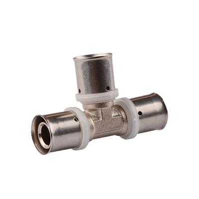 China Connect to pex pipe high quality cheap price equal brass equal tee fitting with pex pipe for sale