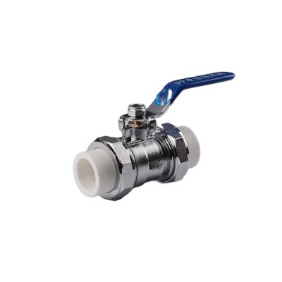 China General Wholesale Size 20-63mm Heat Resistance 90 Degree Double Union Brass Ball Valve for sale