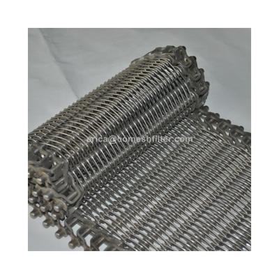 China Plain Weave 304 316 Stainless Steel Wire Spiral Mesh Conveyor Belt For Baking Ovens for sale