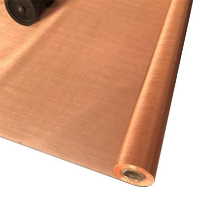 China Wear Resistance 200 Mesh Pure Copper Wire Mesh Shielding Fabric Faraday Cage for sale