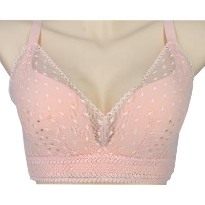 China Custom Made High Quality Breathable Yarn Soft Pink Pump Bra School Girls Free Bras for sale