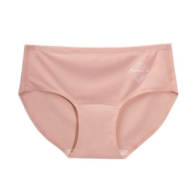 China Popular Antibacterial Cotton Seamless Fork Waist Ice Panties Girls Peach Hip Seamless Breathable Panties for sale