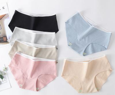 China New antibacterial midwaist sports womens underwear cotton traceless breathable antibacterial briefs womens panties for sale