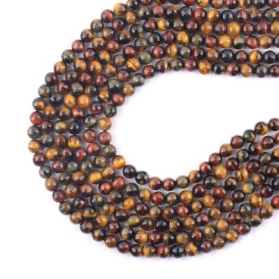 China Jewelry accssories Fashion jewelry A grade gemstone mix-colour tiger eye 128 faceted round beads for sale