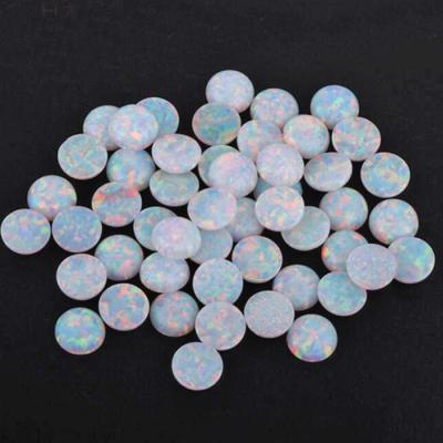 China Other factory hot wholesale white synthetic opal OP17 cabochon created loose stone beads for sale