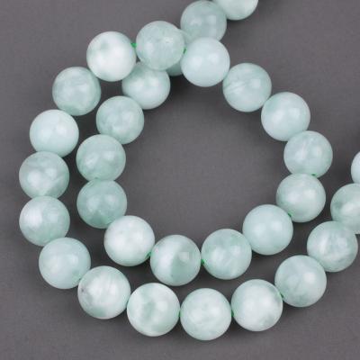 China Other Natural Green Gemstone Beads Round Stone Beads For Bracelets for sale