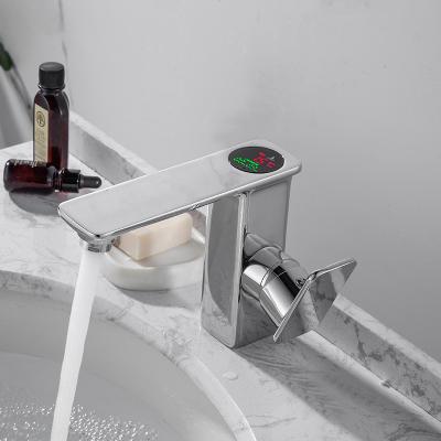 China New Metered Taps Design LED Water Heater Digital Display Faucet Instant Hot Electric Faucet for sale