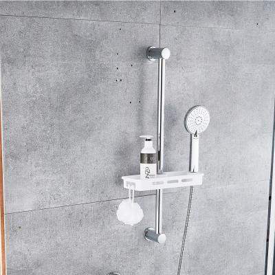 China With Slide Bar Wall Mount Bathroom Chrome Thermostatic Rain Shower Head Mixer Set for sale