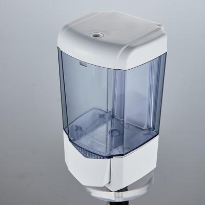 China Double Hand Soap Dispenser Plastic Wall Mounted Bathroom Hotel Transparent Liquid Soap Dispenser for sale