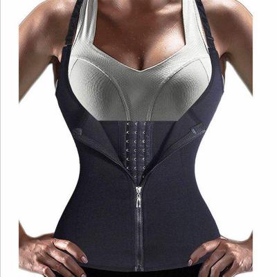 China Adjustable Trainer Vest Corset Antibacterial Women Shoulder Strap Waist Compression Plus Size Sweat Belt Postpartum Belly Tummy Shaper for sale