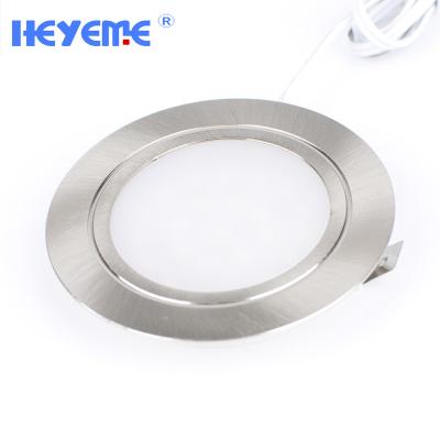 China CE&RoHS Modern DC 12V Opal Brushed Chrome LED Cabinet Light Recessed Down Light For Cupboard for sale