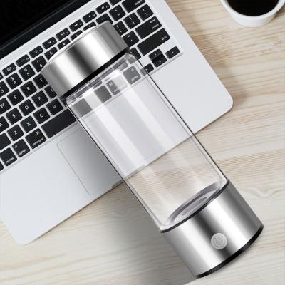 China Hotel Wholesale Price Manufacturer Blue Portable Alkaline Purifier Inhaler Generator Hydrogen Rich Water Bottle Cup for sale